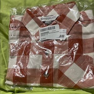 RuggedButts Kids' Red Plaid Button-Down Shirt